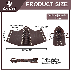 Регулируемый браслет из искусственной кожи с восковыми хлопковыми шнурами AJEW-WH0248-457A