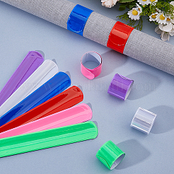 60 Stück PVC-Slap-Armbänder in 6 Farben&nbsp;BJEW-FH0001-14