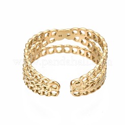 Кольцо-манжета крест-накрест из нержавеющей стали 304 RJEW-T023-43G