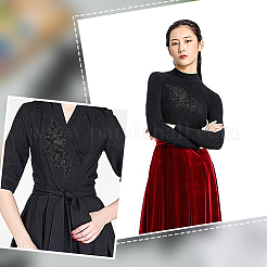 Applicazioni in pizzo ricamato in poliestere&nbsp;DIY-WH0888-041