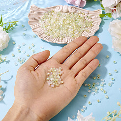 405 шт. прозрачных стеклянных бусин с гальваническим покрытием&nbsp;GLAA-TA0003-66E