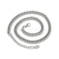 Не тускнеющая кубинская цепочка из нержавеющей стали 304 NJEW-D045-04P