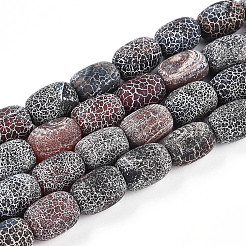 Chapelets de perle en agate naturelle patinée&nbsp;G-N344-42B