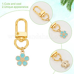 24шт 6 цвета сплава эмали кулон украшения HJEW-GO00007