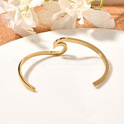 Ionenplattierung (IP) 304 Edelstahl-Manschettenarmbänder&nbsp;LS-BJEW-G611-01G