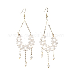 Orecchini pendenti con perle di conchiglia&nbsp;EJEW-JE07453