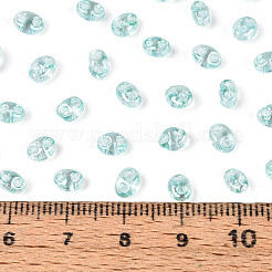 Perles de rocaille en verre lustré de couleurs transparentes&nbsp;SEED-N008-09C