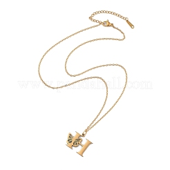 Ожерелья из нержавеющей стали 201 с вакуумным покрытием pvd NJEW-R267-01H-G