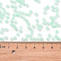 6/0 perline di semi di vetro rotonde placcate arcobaleno di colori opachi&nbsp;SEED-T006-04D-03