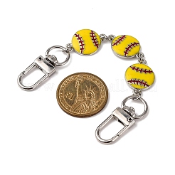 3 шт. 3 стиля сплав эмалированный спортивный мяч сумка удлинитель цепи AJEW-BA00152