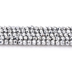 Chapelets de perles en verre électroplaqué&nbsp;GLAA-H021-01B-FP08