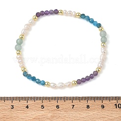 Stretch-Armbänder aus natürlichen grünen Aventurin-&nbsp;BJEW-JB13711