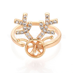 Ожерелье из латунного рогового микропаве с прозрачным кубическим цирконием KK-T076-26G