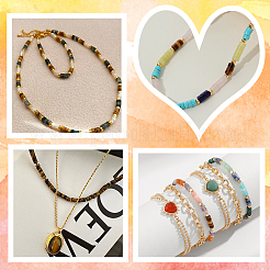 1 нить бусин из натурального тигрового глаза G-BBC0001-25