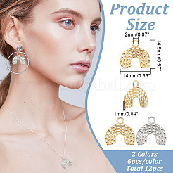 12шт 2 цвета латунные подвески&nbsp;KK-AR0003-41