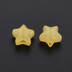 模造ゼリーアクリルビーズ  スター  きいろ  9x9.5x5.5mm  穴：2.5mm  約2050個/500g&nbsp;MACR-S373-45-E07