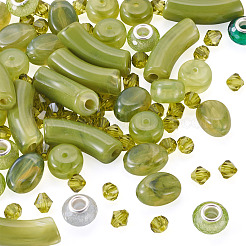 90 Stück 5 Stile gemischte Formen Imitation Edelstein Acryl Perlen&nbsp;OACR-TA0004-68