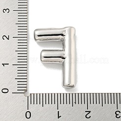 ラックメッキ真鍮チャーム  長持ちメッキ  鉛フリー＆カドミウムフリー  レターチャーム  文字F  22x19.5x5mm  穴：3x1.5mm&nbsp;KK-R143-21P-F