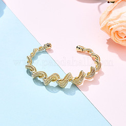 Латунные браслеты-манжеты BJEW-N035-02G