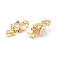 Латунные микро проложить кубического циркония подвески KK-D067-10G-01-RS