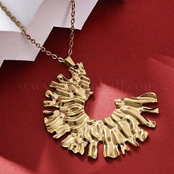 Преувеличенные полукруглые подвески из нержавеющей стали 304&nbsp;NJEW-M096-27G