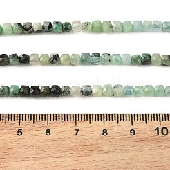 Stränge aus natürlichen Smaragdperlen mit Farbverlauf&nbsp;G-K376-D04-4x4mm