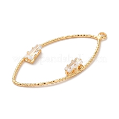 Подвески из прозрачного стекла из латуни&nbsp;KK-A227-10G