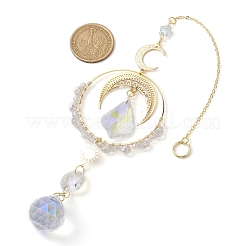 Подвесные ловцы солнца из лунной латуни и нержавеющей стали 304&nbsp;HJEW-TA00154