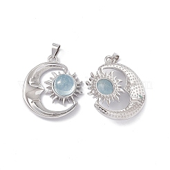 Подвески из натурального аквамарина&nbsp;X-KK-A173-04P-04