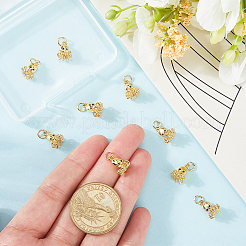 12шт латунные микропаве прозрачные кубические циркониевые подвески&nbsp;ZIRC-BBC0003-46