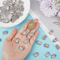 80 шт. подвески из сплава в тибетском стиле на день учителя TIBEP-SC0002-36