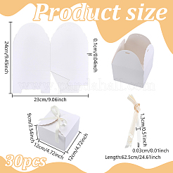 Cajas de regalo de papel plegables cuadradas&nbsp;CON-WH0112-059C