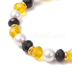 Стеклянные подвески и браслеты с подвесками из ракушек и жемчуга ручной работы из полимерной глины и эмали BJEW-TA00660