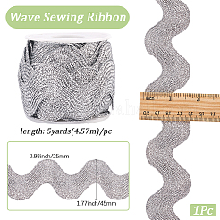 5 ярд полиэстеровой металлизированной волнистой ленты для отделки бахромой OCOR-GF0004-56