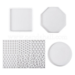 4шт 4 стиля набор силиконовых форм для подставок под чашки&nbsp;DIY-TA0013-69