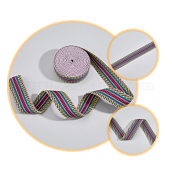 2 шт. 2-цветная плоская полиэстеровая полосатая лента в этническом стиле SRIB-DC0001-01