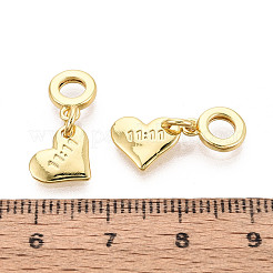 Латунные подвески в форме сердца в европейском стиле&nbsp;KK-N259-21G