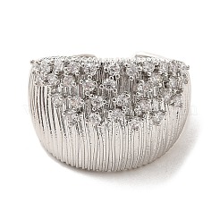 Открытые манжеты из латуни с микропаве кубический цирконий RJEW-P098-16P