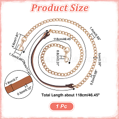 Ремни для сумок через плечо с цепочкой из цинкового сплава&nbsp;DIY-WH0430-124A