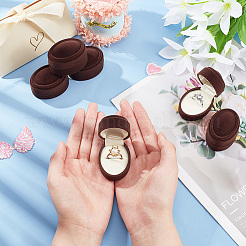 Бархатная коробка с одним кольцом&nbsp;LS-VBOX-WH0005-04