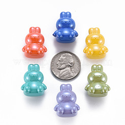 Перламутровые непрозрачные акриловые бусины MACR-S373-41I