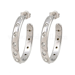 Pendientes de acero inoxidable 304 con rhinestone&nbsp;SA-CBA0ADC-01P