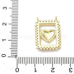 Кулоны из латуни с микропейвом и фианитом на день святого валентина&nbsp;KK-K417-19B-G