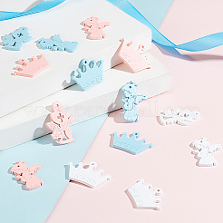 3 пакетик 3-х цветных деревянных подвесок FIND-GA0002-46