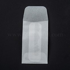 長方形の半透明のパーチメント紙バッグ  ギフトバッグやショッピングバッグ用  透明  6.8mm  バッグ：5x3x0.03センチメートル&nbsp;CARB-A005-01A