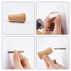 Деревянная вешалка для крючков AJEW-WH0189-45