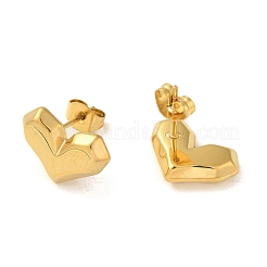Boucle d'oreille à tige en acier inoxydable 304 avec placage sous vide PVD&nbsp;EJEW-C099-07G