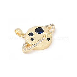 Латунные микропаве прозрачные подвески с фианитом&nbsp;KK-R213-19G