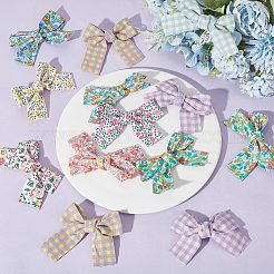 20 шт. 10-цветный бант из ткани с цветочным/шотландским узором для украшения костюма&nbsp;FIND-GF0004-73