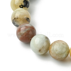 Натуральный цветок амазонитовые бусины эластичные браслеты BJEW-JB03849-02